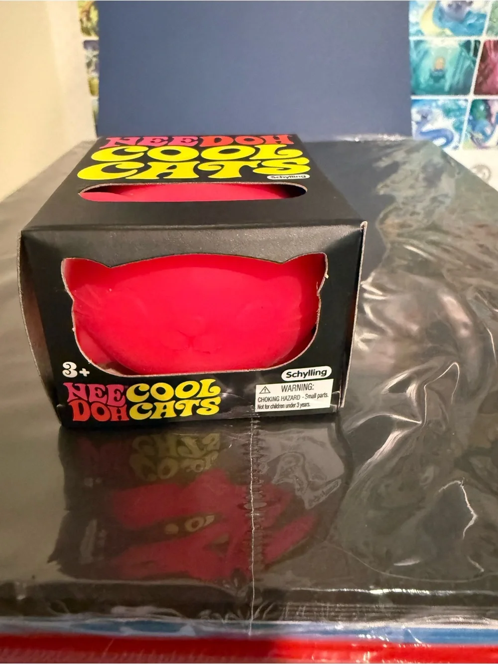 NeeDoh Cool Cats Red Cat Squeeze Toy by